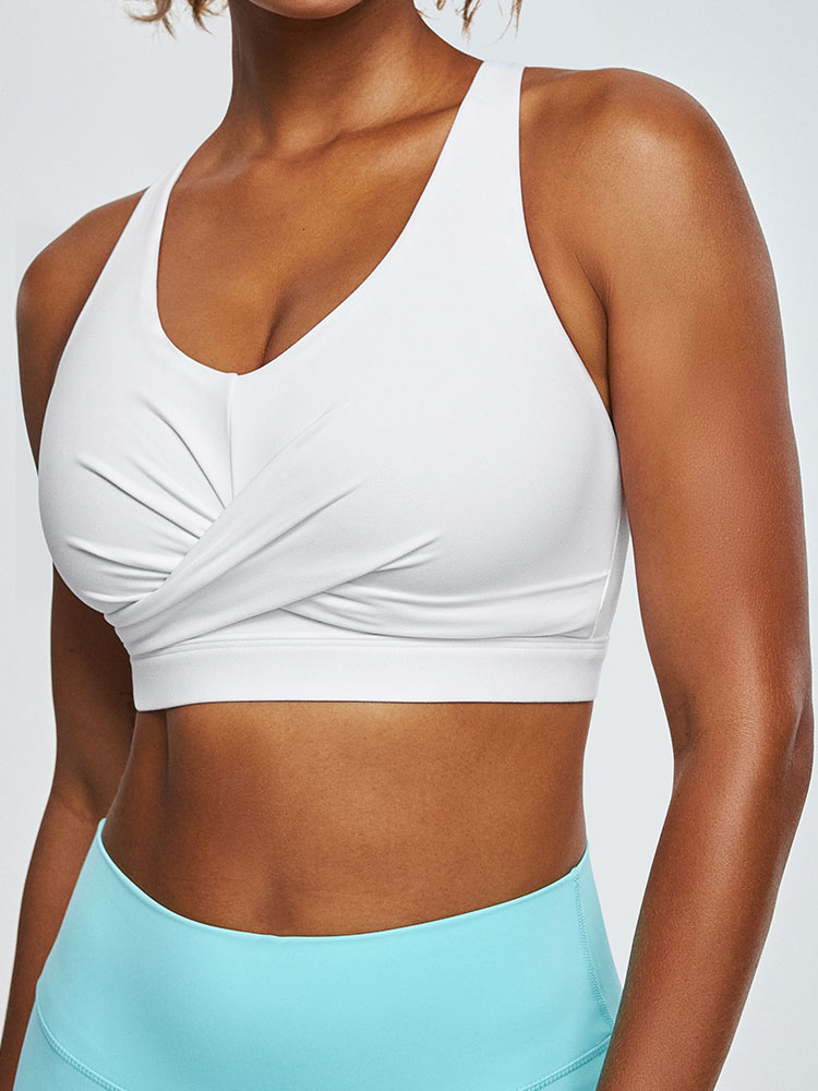 Buy Women High Impact Sports Bras Criss Cross Back Running Bra Size (28  Till 34) Brown Color at