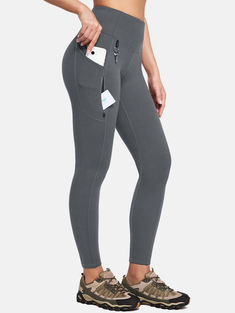 Fleece Lined Water Resistant Leggings Dark Gray