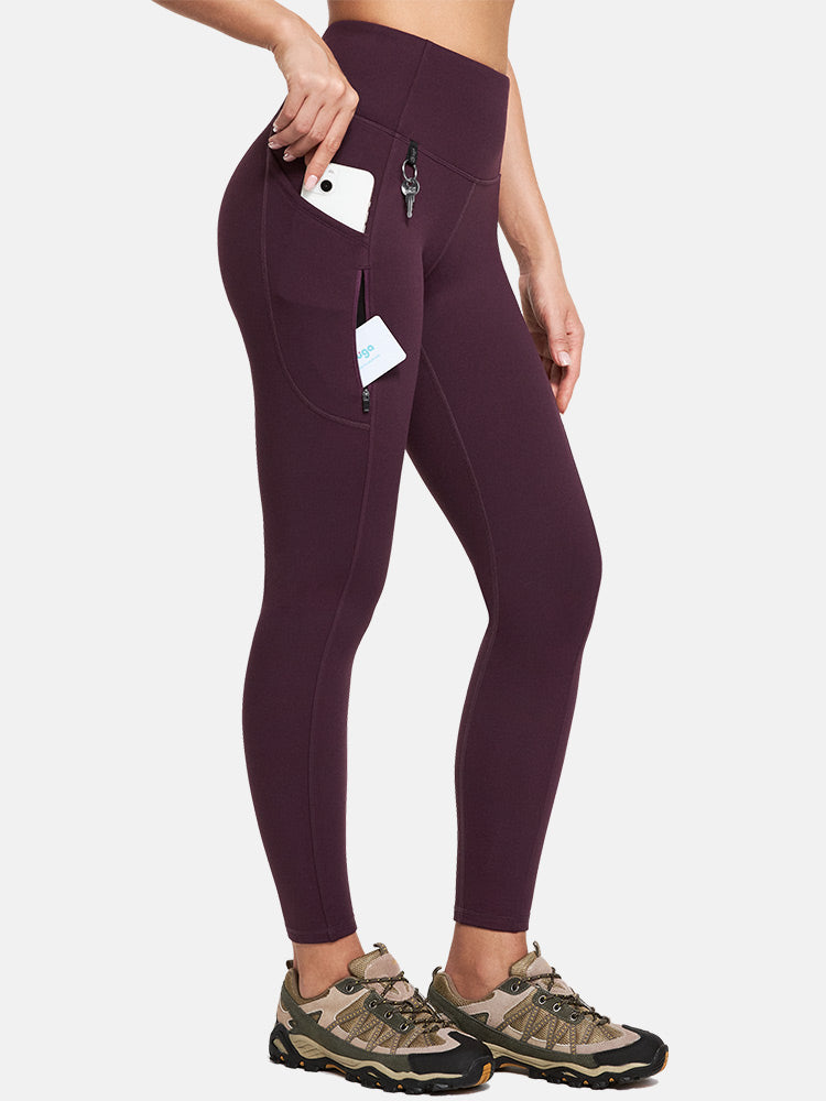 Fleece Lined Water Resistant Leggings Purple