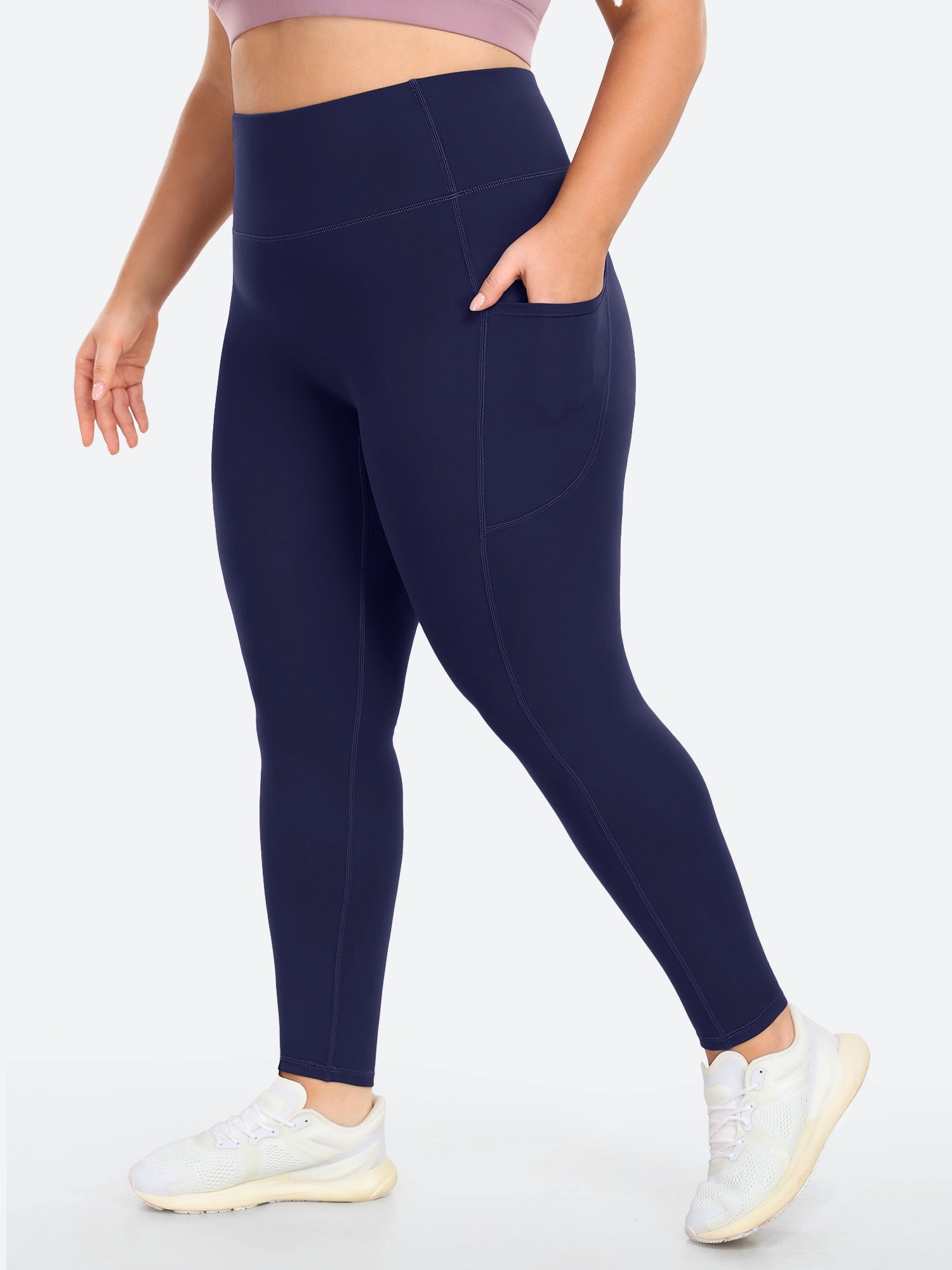 IUGA SilkFeel™ No Front Seam Plus Size Leggings With Pockets - IUGA