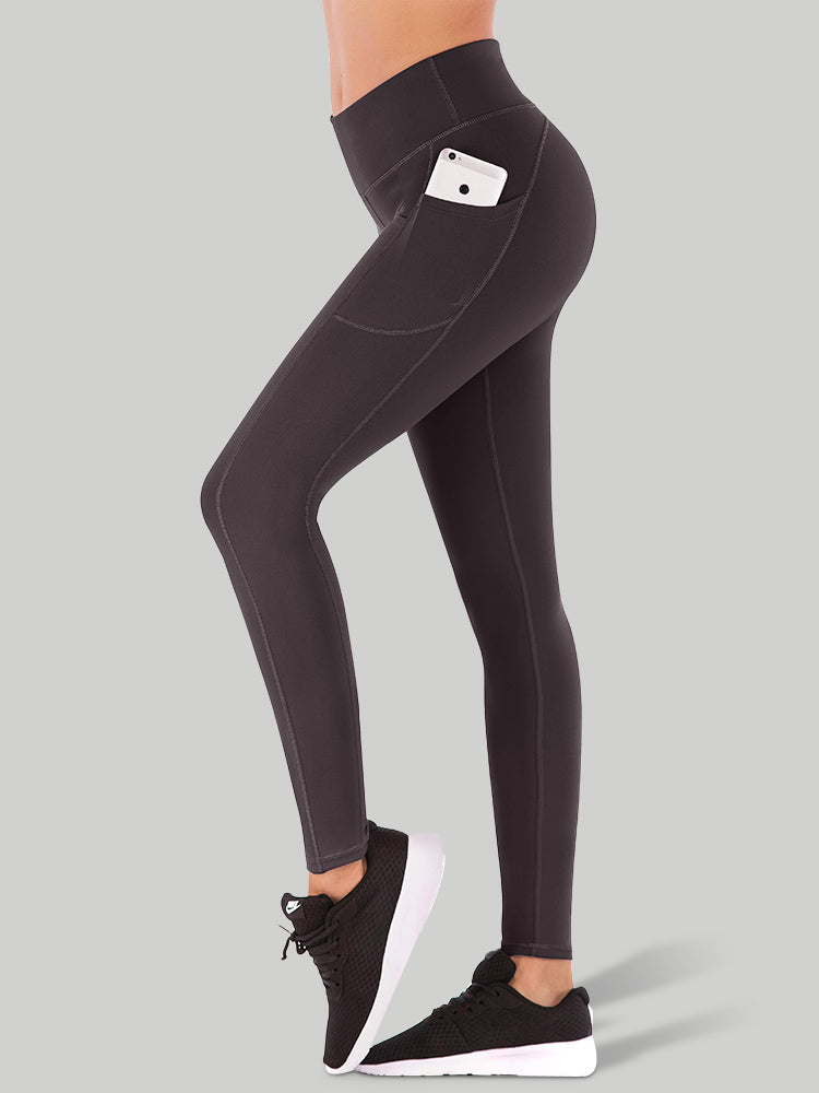 Adore Womens Fleece Lined Leggings High Stretch Yoga Pants with Pockets-Dark  Grey | Catch.com.au