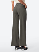 IUGA Wide Leg Pull On Stretchy Work Pants With Pockets