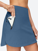 High Waist Golf Skirts Blue Pocket