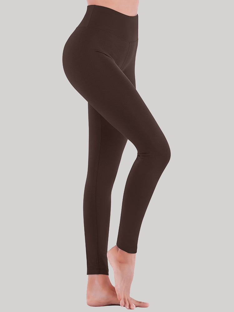 Gold Medal Brown Fleece Lined Seamless leggings Women's Size S/M NEW -  beyond exchange