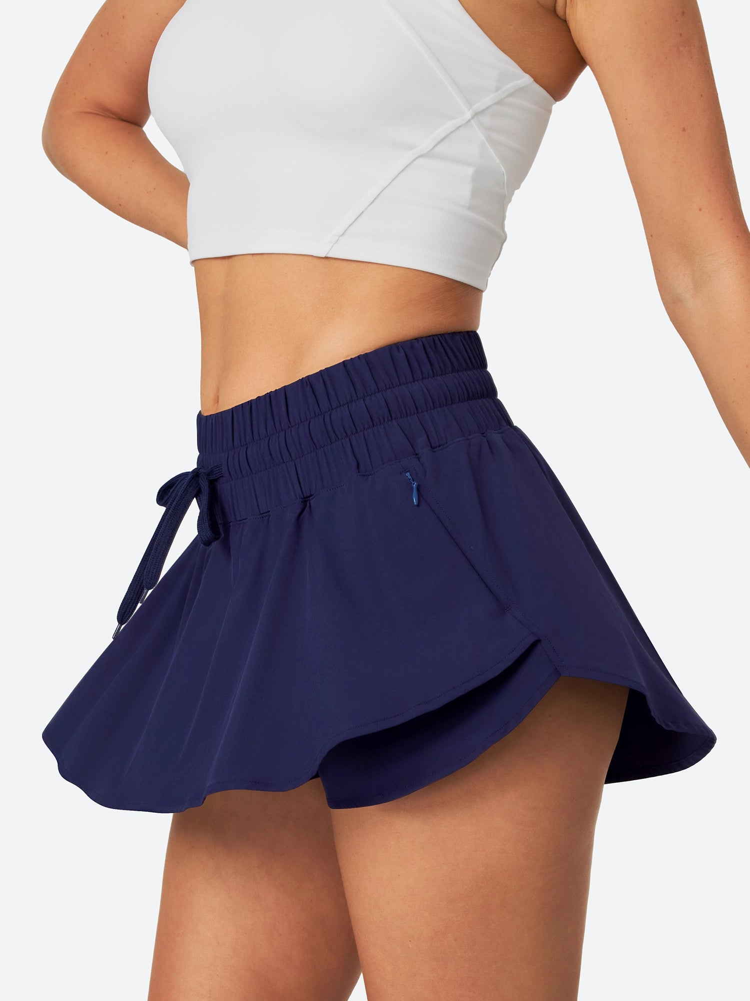 Quick Dry Flowy Athletic Shorts Navy