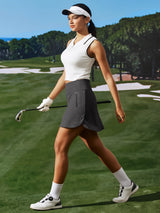 High Waist Golf Skirts Dark Gray