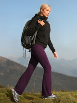 HeatLab™ Fleece Lined Flare Pants Dark Purple