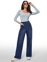 IUGA High Waist Pull On Wide Leg Jeans