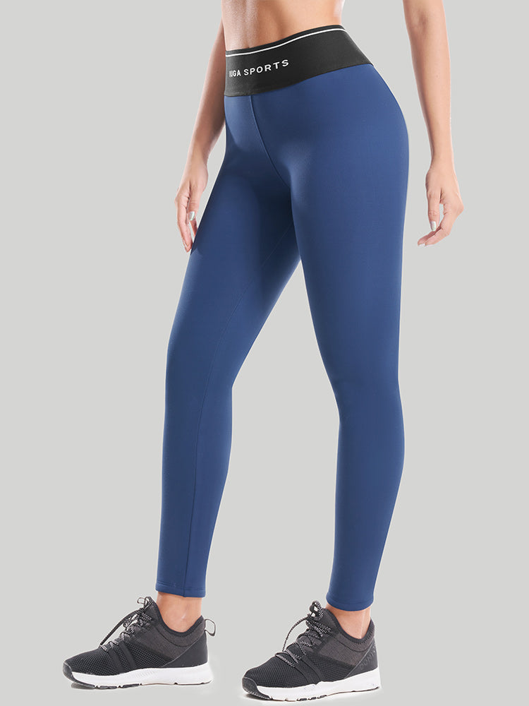 IUGA HeatLAB™ Fleece Lined Bootcut Yoga Pants with Pockets - Prussian Blue  / L
