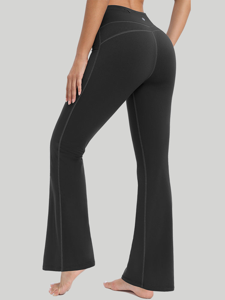 IUGA High Waisted Crossover Bootcut Yoga Pants With Pockets