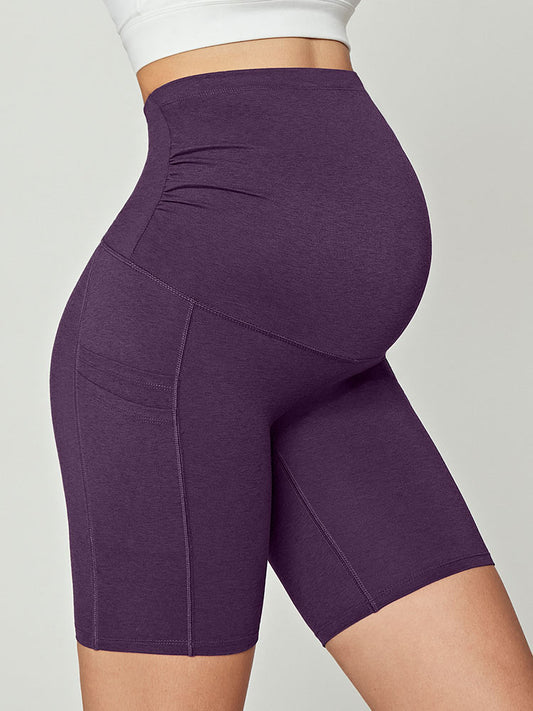 HEGALY Women's Maternity Flare Leggings Over The Belly - Casual Pregnancy  Yoga Pants with Pockets Buttery Soft