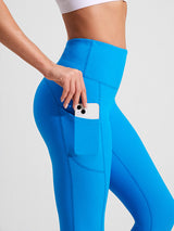 High Waist Yoga Pants Tummy Control Leggings Azure Pocket
