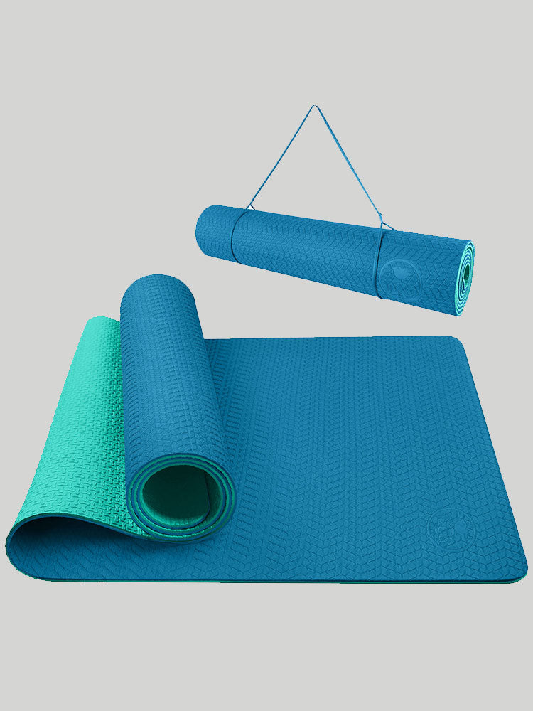 GNC Maji Sports 2 Tone Tpe Yoga Mat - Fabric Green/dark Blue - 1