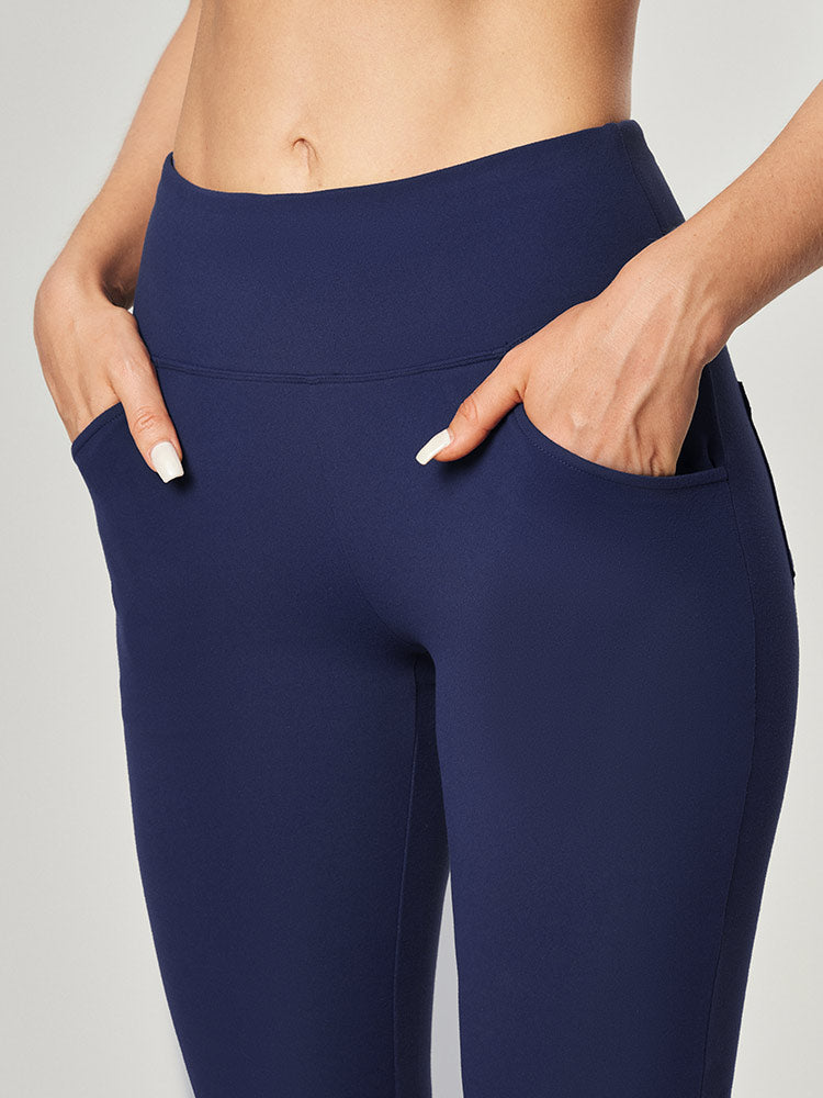 Bootcut Yoga Dress Pants, Back Pockets (Charcoal)