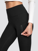 HeatLab™ Fleece Lined Flare Pants Black Pocket