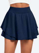 High Waisted Tennis Skirts With Pockets Navy