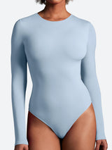 ButterLab™ Long Sleeve Crew Neck Bodysuits Soft Blue